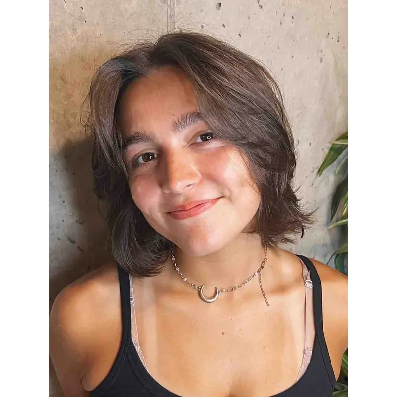 Short Wigs Brown Pixie Bob Wigs For Women Straight Ceter Part Wigs