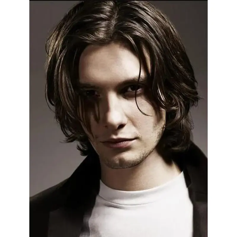 Synthetic Capless Brown Wavy Style Middle Part Wigs