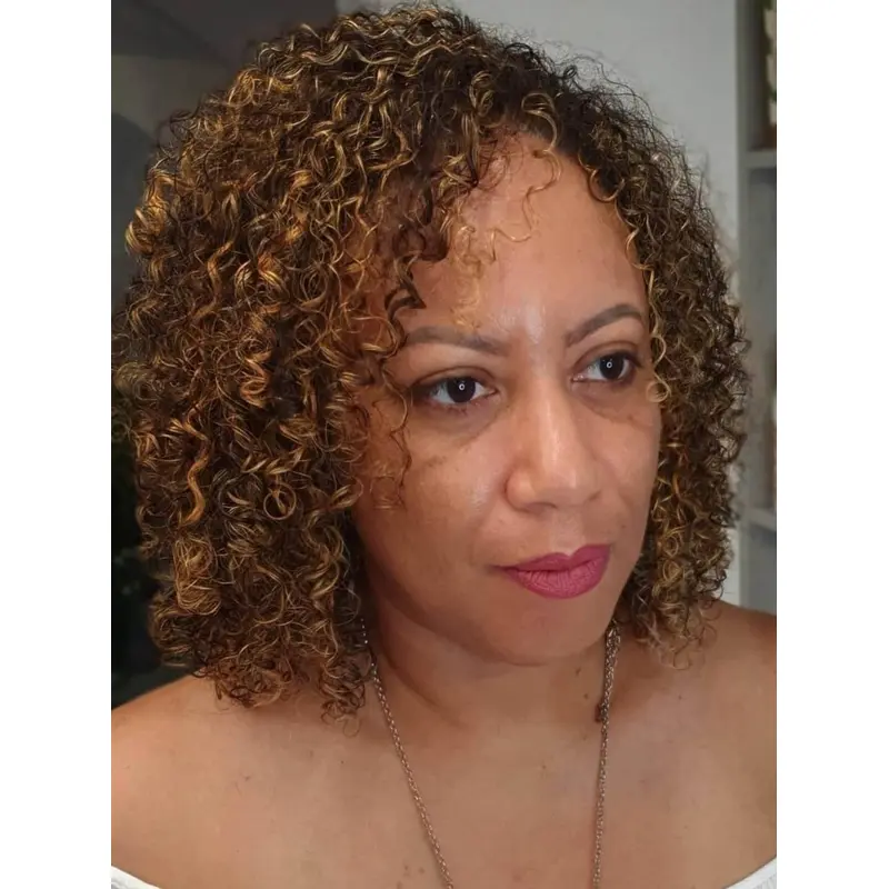 African American Wigs For Seniors Monofilament 12" Curly Wigs