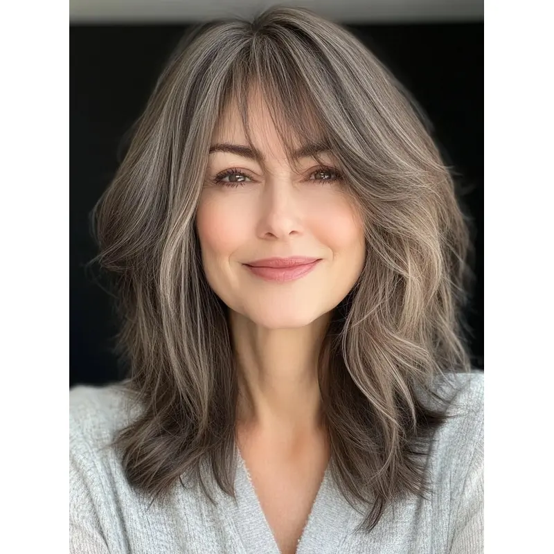 Long Hair Wigs That Look Real Wavy Monofilament 16" Wigs