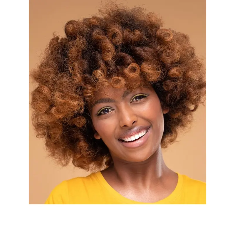 African American Wigs Short Synthetic Layered Wigs Curly Lace Front Wigs