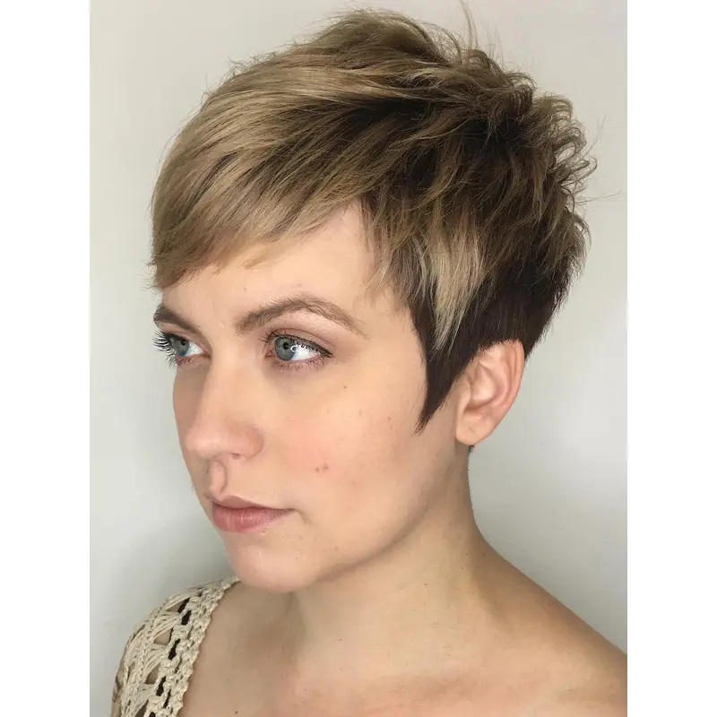 Very Short Wigs Brown 4" Boycuts Wigs