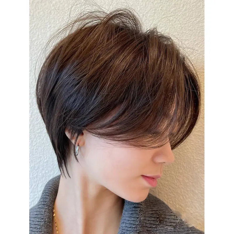 Short Wigs For Women Monofilament Brown 8" Bobs Synthetic Wigs