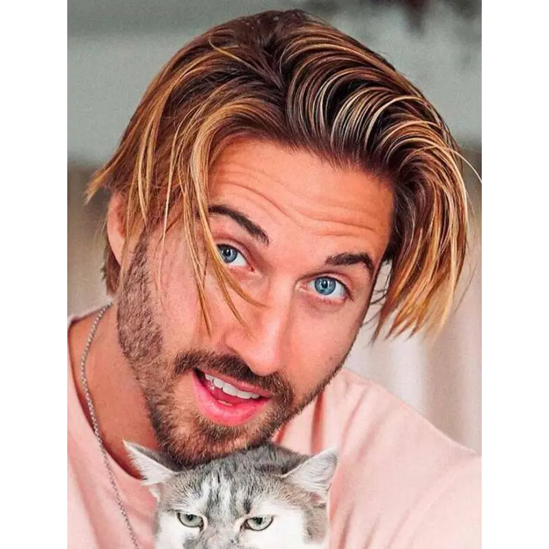 Cropped Straight Capless Synthetic Brown Hairstyles Side Parted Wigs