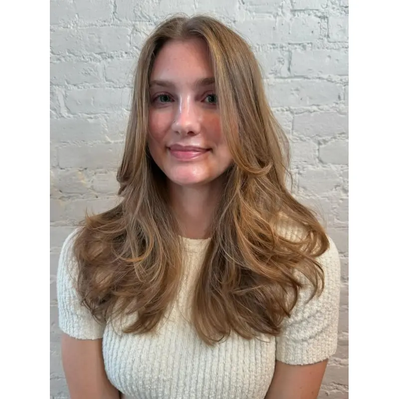 Long Thick Wigs Blonde Wavy 18" Layered Wigs