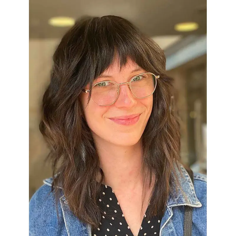 Medium Length Layered Wigs Synthetic Wigs Lace Front Wavy Wigs