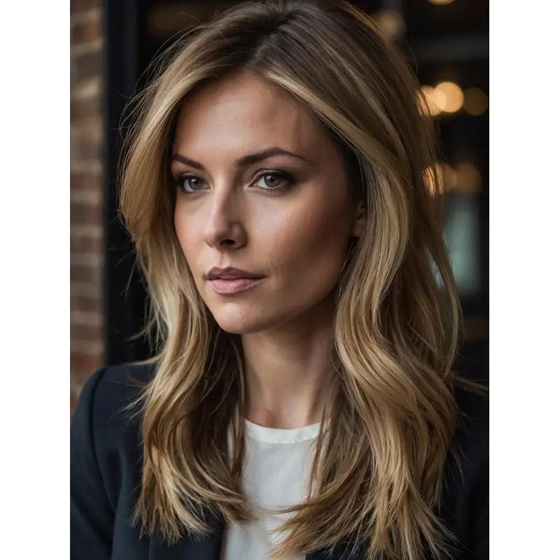 Monofilament 16" Synthetic Without Bangs Blonde Long Wig