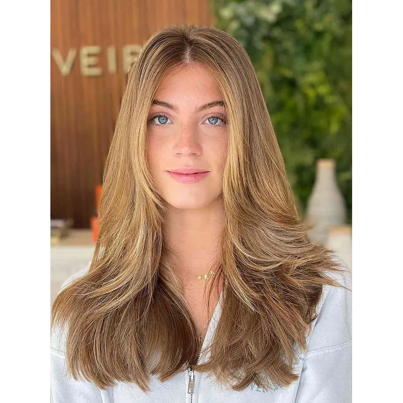 Layered Synthetic Monofilament 16" Long Blonde Hair Wigs