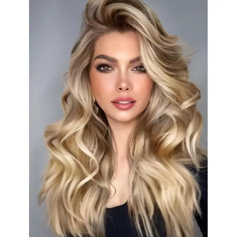 Long Hair Wigs For Women Synthetic Without Bangs Wigs Blonde Lace Wigs