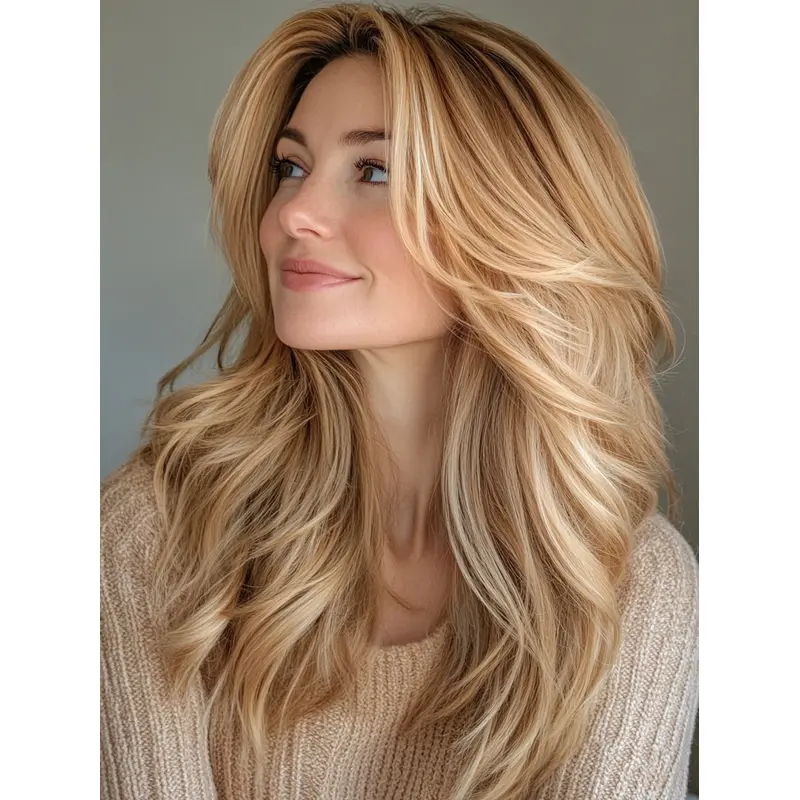 Long Thick Wigs Remy Human Hair Without Bangs Wavy Monofilament Wigs