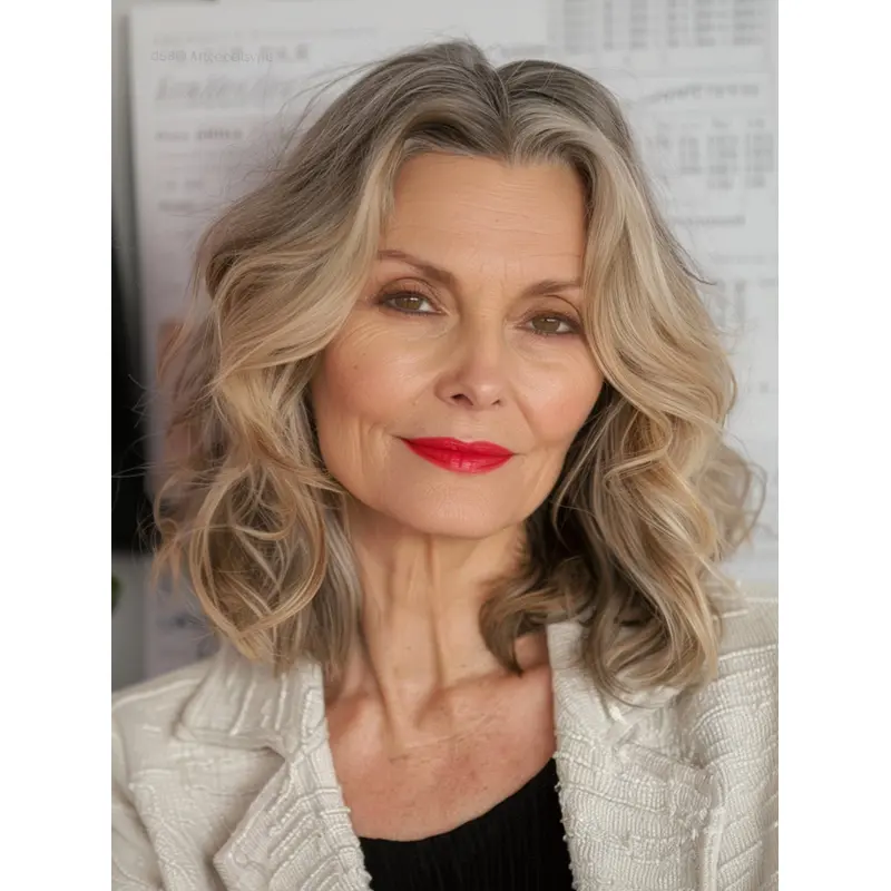 Medium Blonde Hair Wig 12" Monofilament Synthetic Wigs