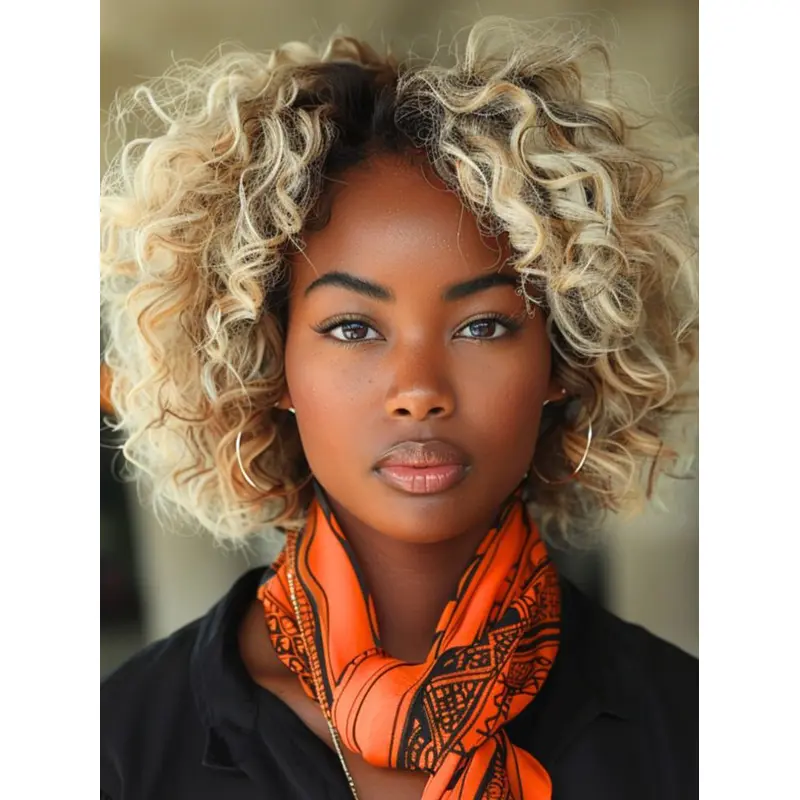 Synthetic Wigs African American Monofilament 10" Curly Wigs