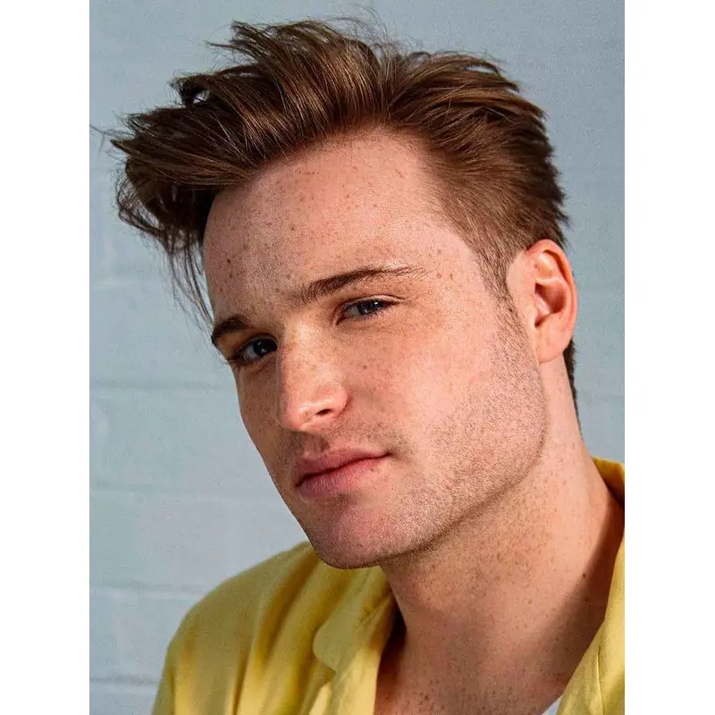 Blonde Wigs For Men Straight Sythetic 4" Boycuts Wigs