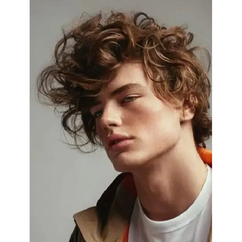 Curly Monofilament Top Synthetic Brown Perfect 10" Tousled Wigs