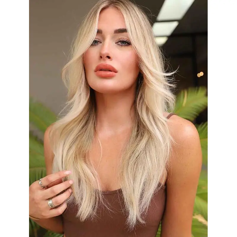 Lace Wigs Long Wavy Lace Front Wigs Human Hair Long Blonde Wigs