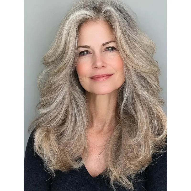 Long Hair Wig Wavy Monofilament Layered 18" Wigs