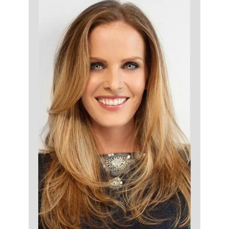 Long Hair Wigs That Look Real 18" Monofilament Layered Wigs