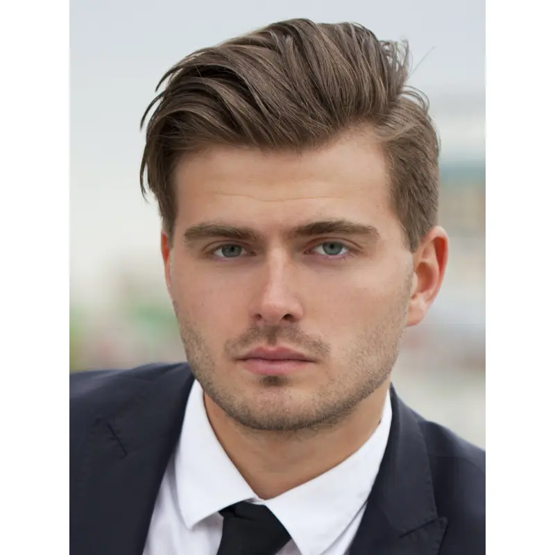 Wigs For Males Boycuts 4" Cropped Brown Wigs