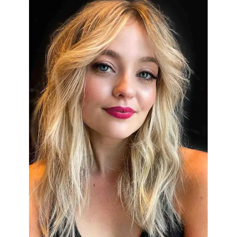 Wigs For Sale Wavy Blonde Wigs Lace Front Shoulder Length Wigs Synthetic Wigs