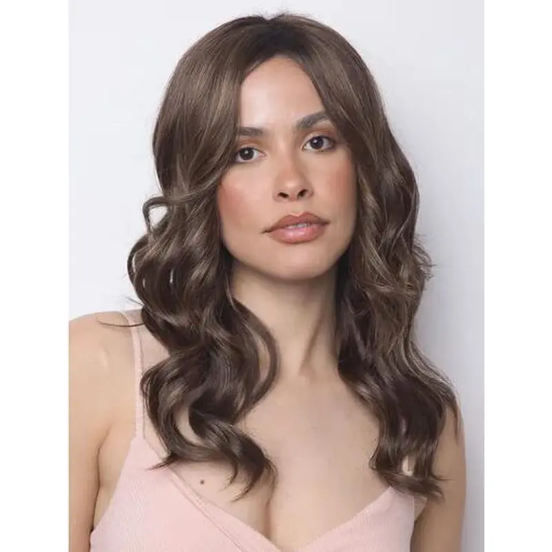 Without Bangs Wavy Lace Front Top Long Synthetic Wigs