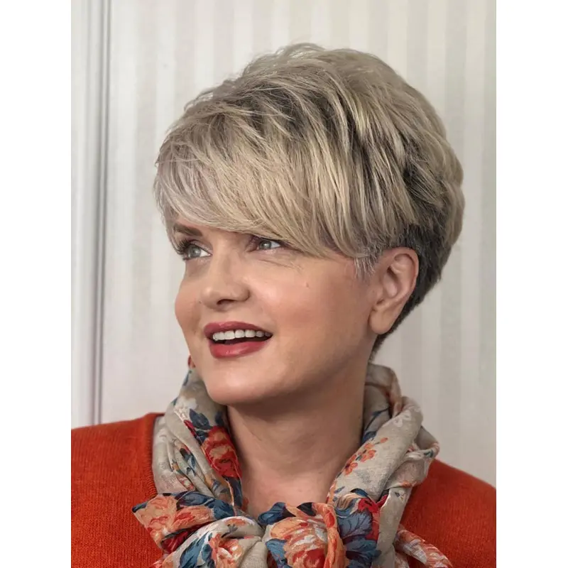 Short Blonde Lace Front Wig 6" Straight Lace Front Wigs