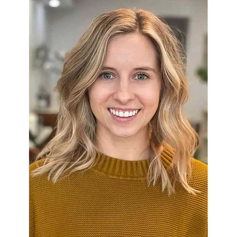 Medium Length Wavy Wigs Lace Front Synthetic Wigs Without Bangs Wigs