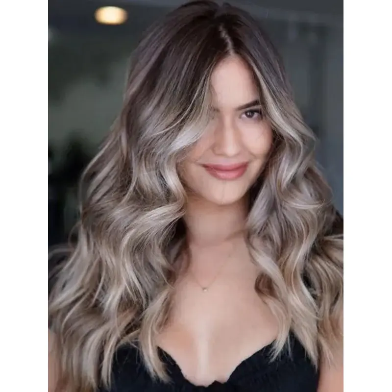 Wigs Blonde Long Wavy Synthetic Lace Wig Beautiful Long Hair Wigs
