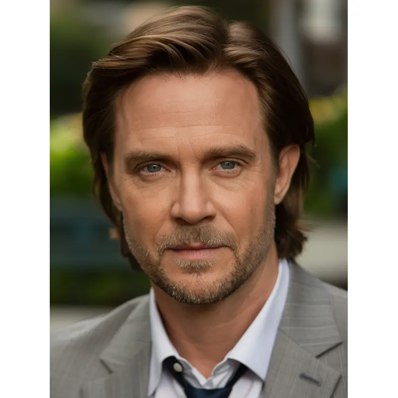 Men's Synthetic Hair Wigs For Sale Layered Brown Wavy Wigs