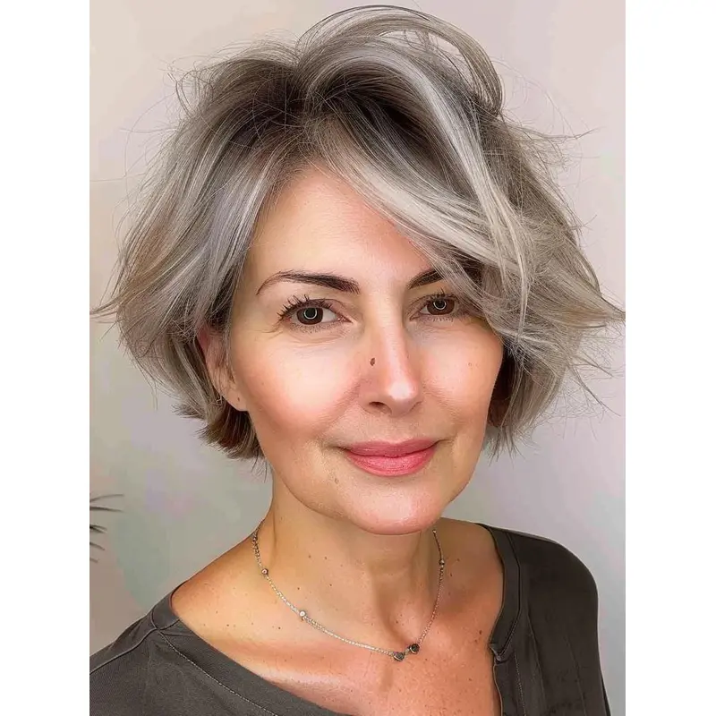 Short Wavy Bob Wigs 8" Blonde Lace Front Wigs