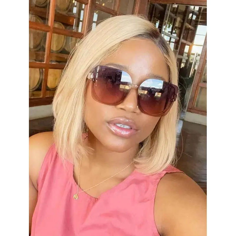 Bob Wigs For African American Straight Shoulder Length Wigs Synthetic Lace Wigs