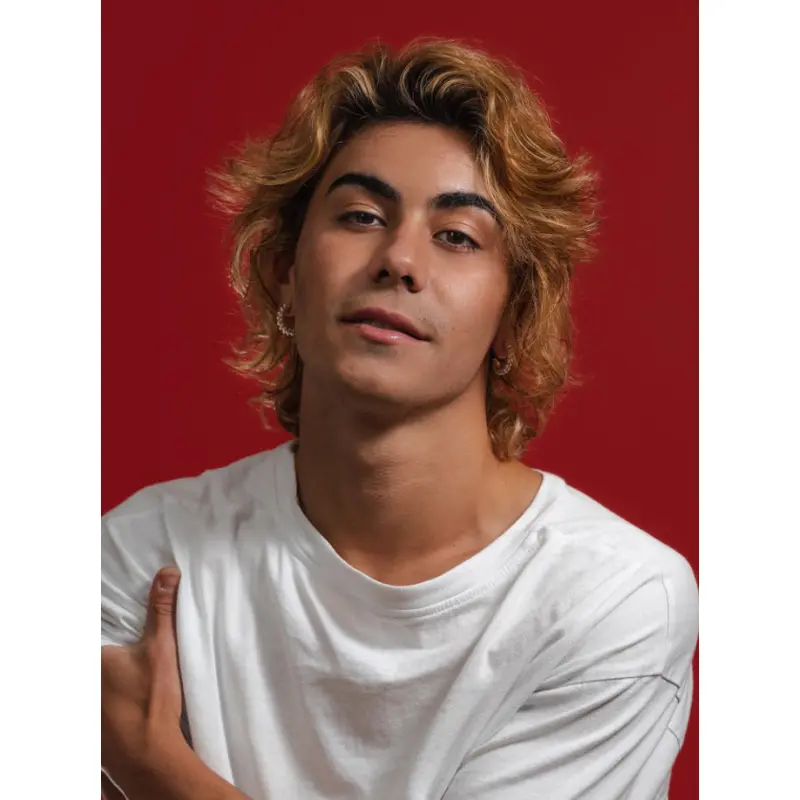 Finger Wave Wig For Men 10" Monofilament Sythetic Wigs
