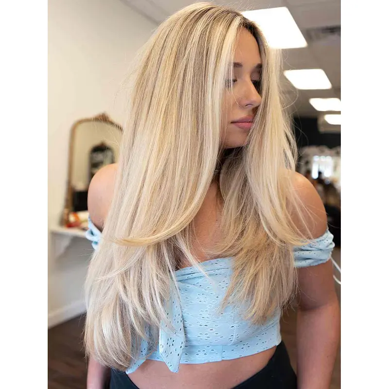 Long Layered Wigs Synthetic Straight Wigs Lace Front Wigs