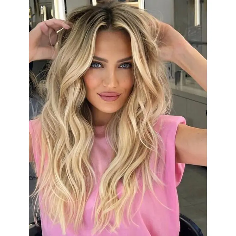 Long Wigs For Sale Wavy Without Bangs Wigs Fabulous Blonde Synthetic Wigs