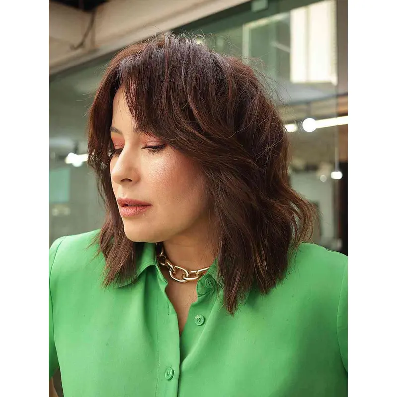 Wigs For Sale Wavy Lace Front Wigs Synthetic Shoulder Length Wigs