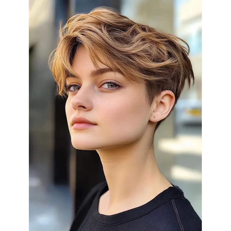 Wigs For Women Short 6" Synthetic Boycuts Monofilament Straight Wigs