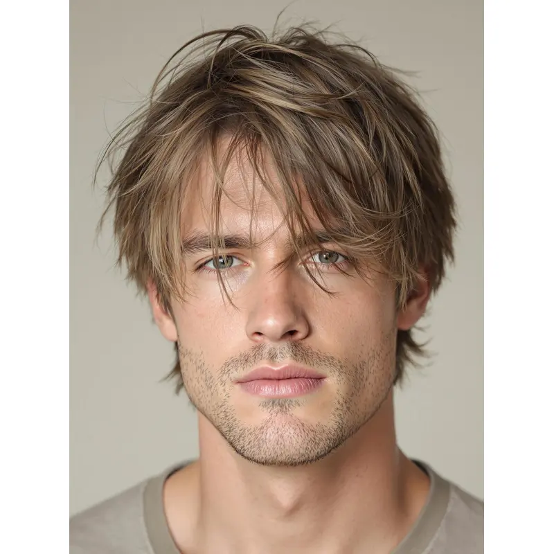 Lace Wigs For Men Synthetic Straight Blonde Short Wigs