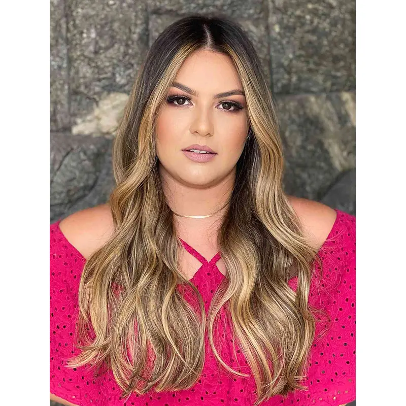 Long Hair Wig Lace Front Without Bangs Wigs Synthetic Wavy Wigs