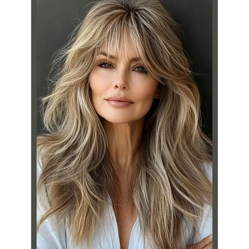 Long Hair Wig Styles Wavy Monofilament 18" Wigs