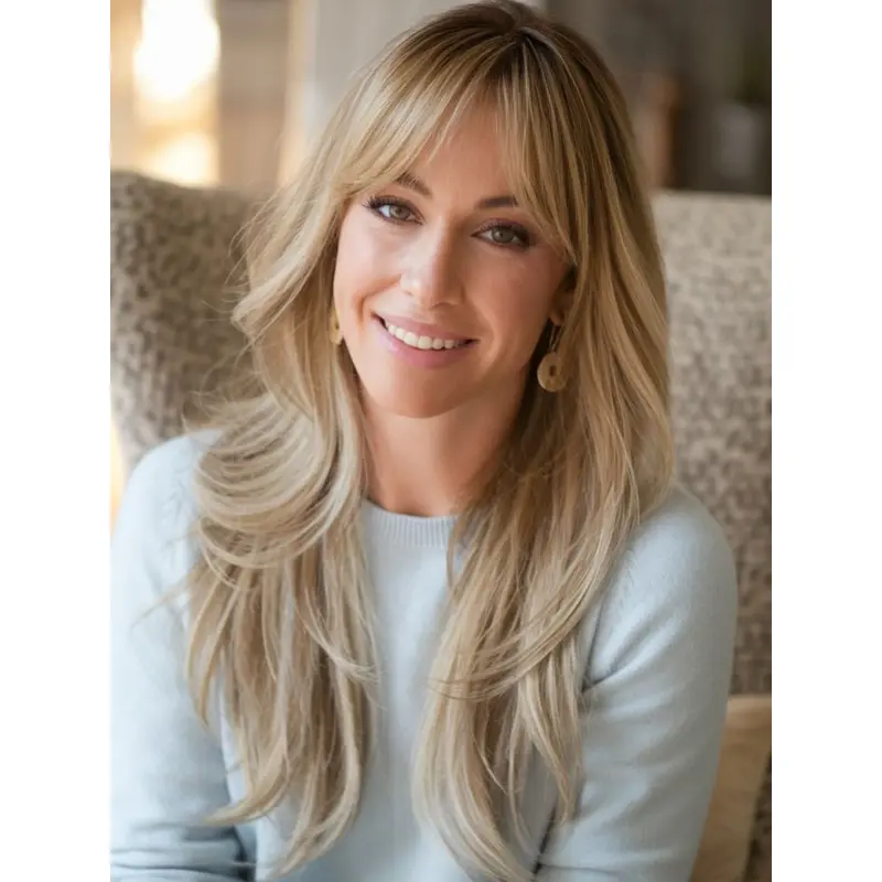 Long Natural Hair Wigs Wavy Monofilament 20" Wigs