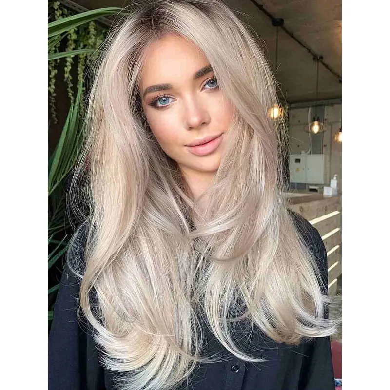 Long Wigs For Sale Without Bangs Wigs Synthetic Lace Front Wigs