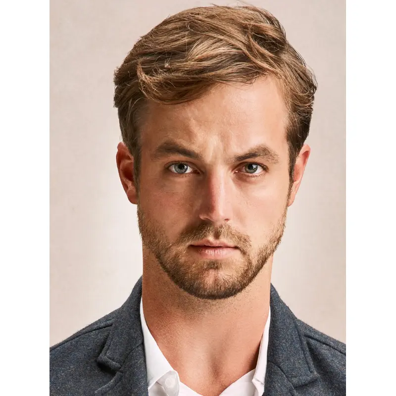 Man Wig Blonde Sythetic 4" Cropped Wigs