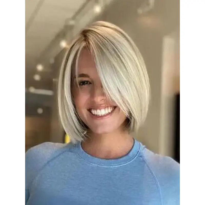 Short Bob Wigs Straight Blonde Wigs Gorgeous Synthetic Wigs
