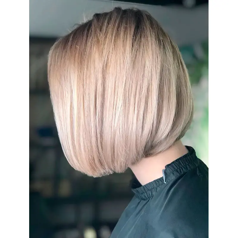 Synthetic Lace Front Wigs Blonde Wigs Shoulder Length Straight Bob Wigs