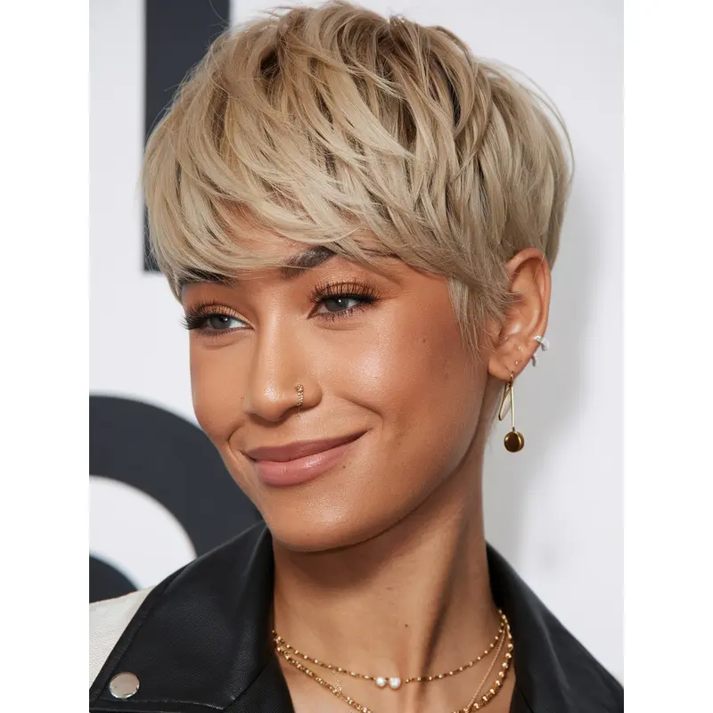 African American Wigs Online Boycuts Monofilament Cropped Wigs