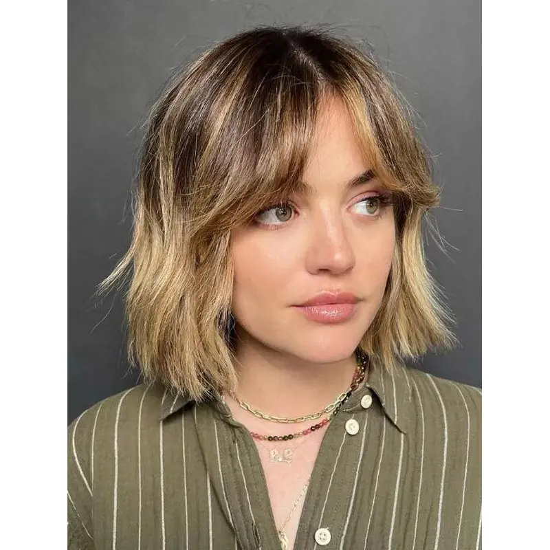 Cheap Wigs Lace Front Synthetic Straight Blonde New Boho Bob Wigs