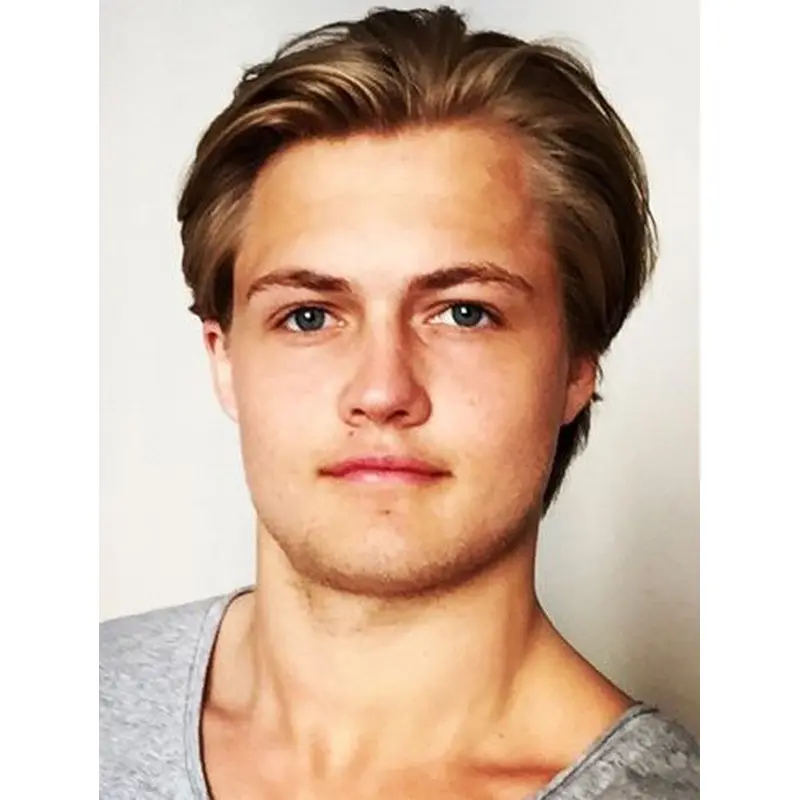 Male Blonde Wigs Boycuts Straight Remy Human Hair 4" Wigs