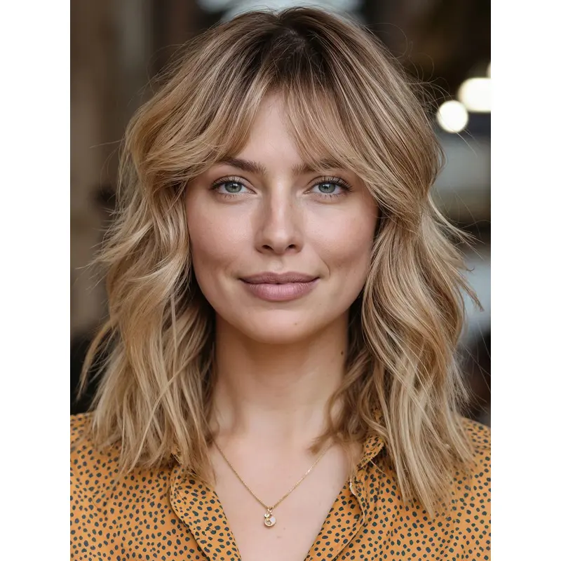 Medium Length Blonde Wigs 12" Monofilament Synthetic Wigs