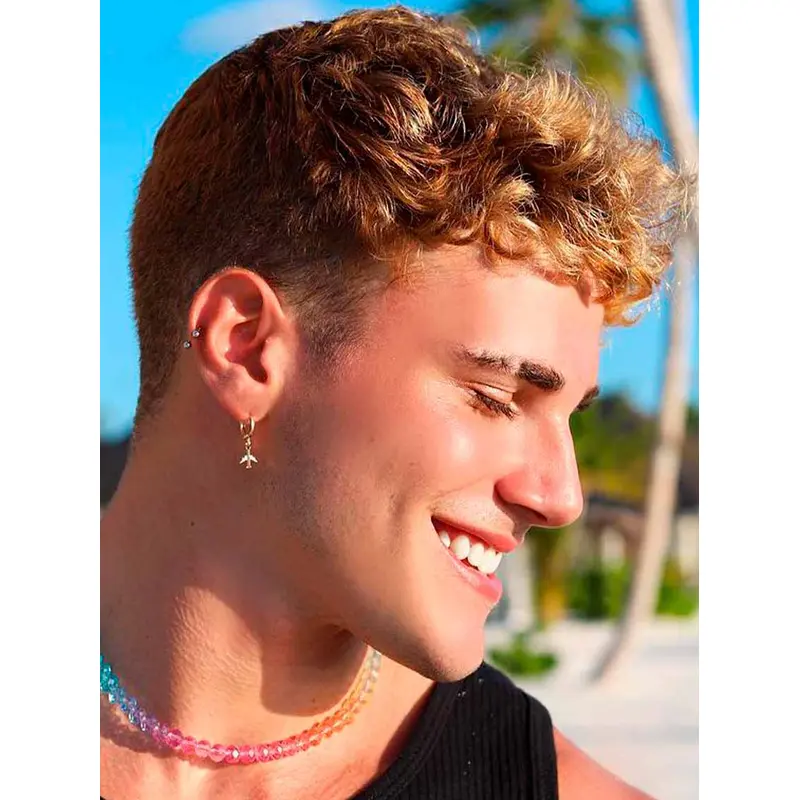 Short Blonde Wig Male With Bangs Curly 4" Wigs