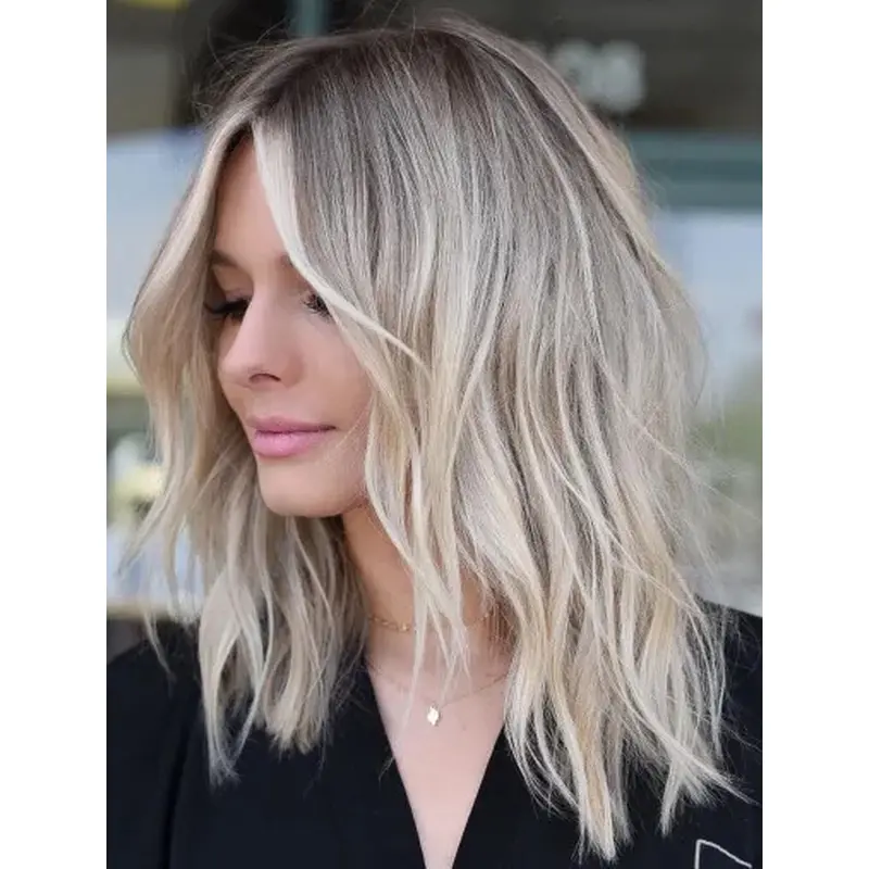 Synthetic Lace Front Wigs Wavy Blonde Wigs Gorgeous Choppy Bob Wigs