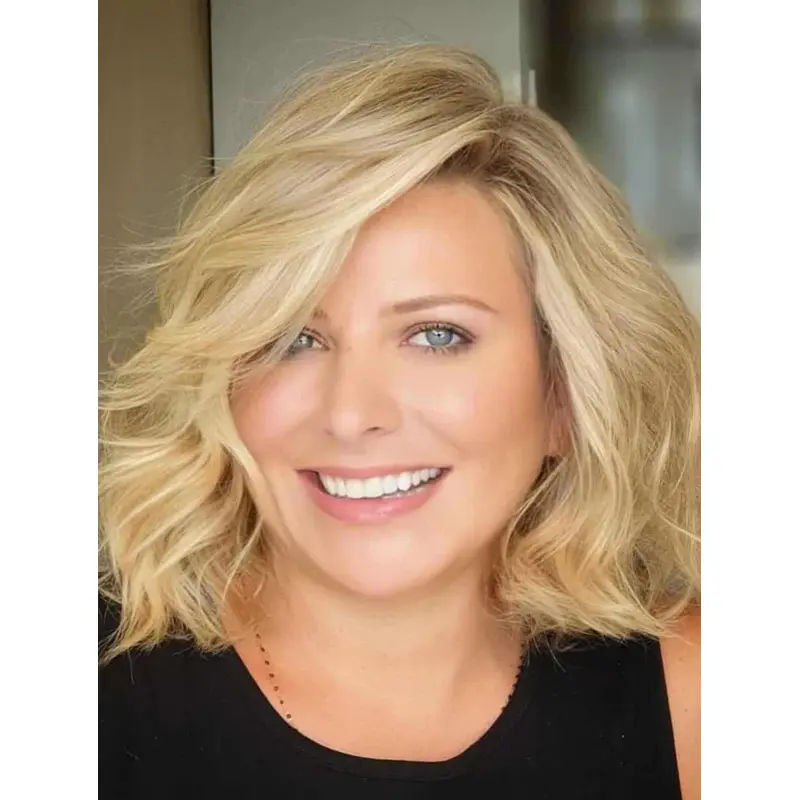 Wigs For Women Wavy Lace Front Wigs Synthetic Shoulder Length Wigs